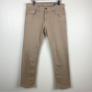 Bonobos Jeans Mens 32X32 Khaki Tan Slim Stretch Travel Straight Pants Preppy‎